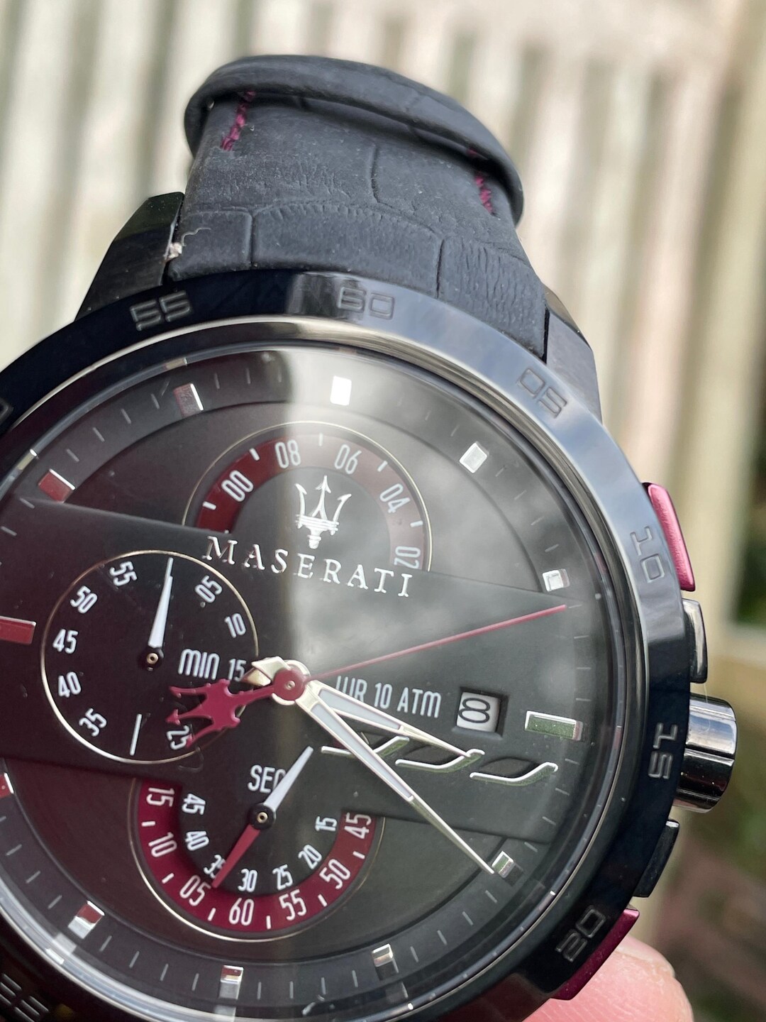 Maserati Ingegno Chronograph Watch – 45mm Black Dial