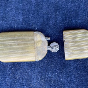 Antique French brass petrol lighter c1940's 7cm long