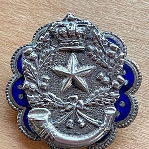 Rare Cameronians Scottish Rifles Enamel Badge – Sweetheart or Lapel Pin – Military Regiment Insignia – Vintage Collectible