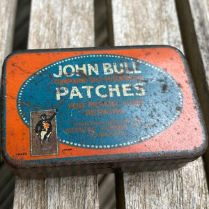 A Vintage John Bull Compound Self-Vulcanizing Patches For Motor Tube Repairs 6.5x4x1.5cm