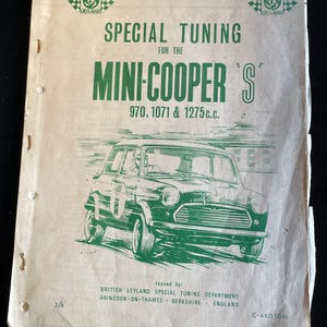 Original Vintage British Leyland Mini Cooper Special tuning pamphlet issue 6