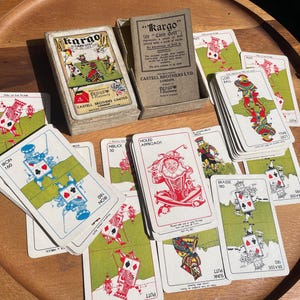 Jeu de cartes de golf Kargo vintage des années 1930 par Castell Brothers Ltd, fabriqué en Angleterre