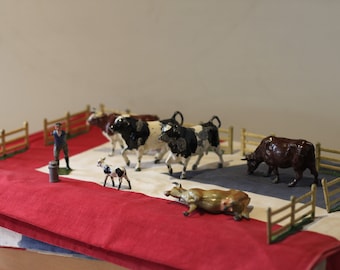 Antique Hand Painted Diecast Metal/Lead Farmyard Animals, Figures and Accessories by F. G. Taylor and Britains