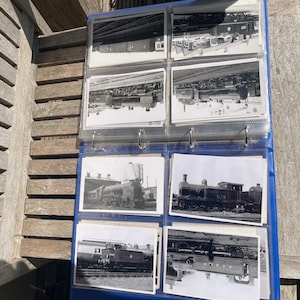 Vintage Steam Train Photographs – 100 x Original B&W British Locomotive Prints – c.1950s Railways