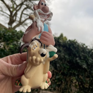 Original Wallace and Gromit 90er Jahre Badezimmer Figur - Wallace 17 cm hoch