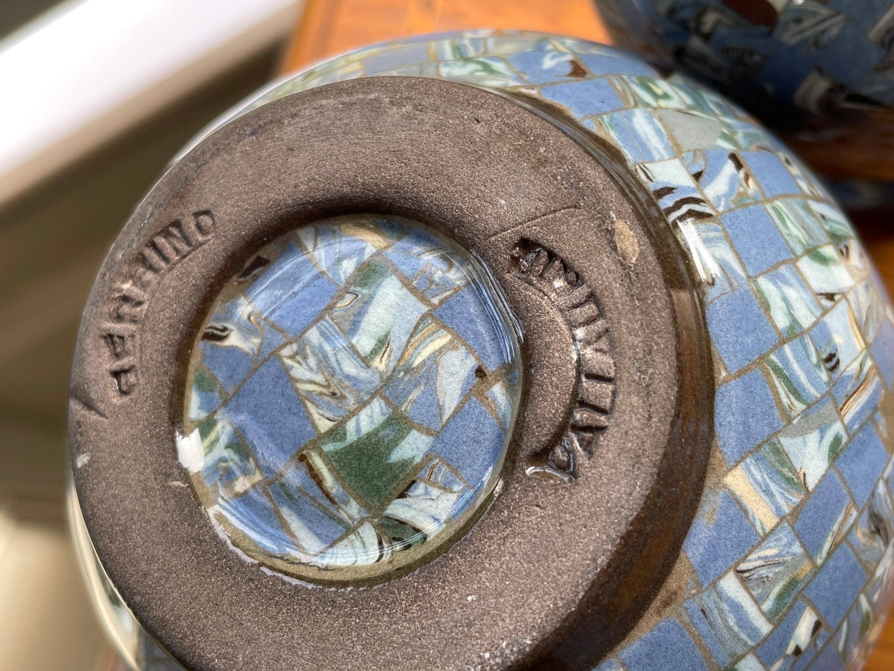 Signed Gerbino Mosaic Vases, Vallauris France Studio Pottery - Etsy