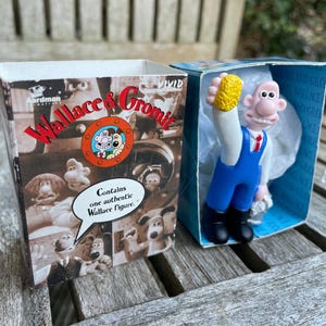 Wallace und Gromit Mini Figuren in einer Streichholzschachtel Washing Wallace Aardman W&G ltd 1989