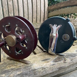 british fly fishing reels Vintage British Fishing Reels – Bakelite & Enamel Fly Fishing Decor