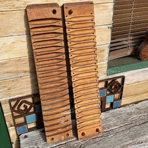 Antique Wooden Cigar Mold – Astra J.C. Muller Universelle – 56cm – 20-Bar Cigar Press – Rustic Wall Decor
