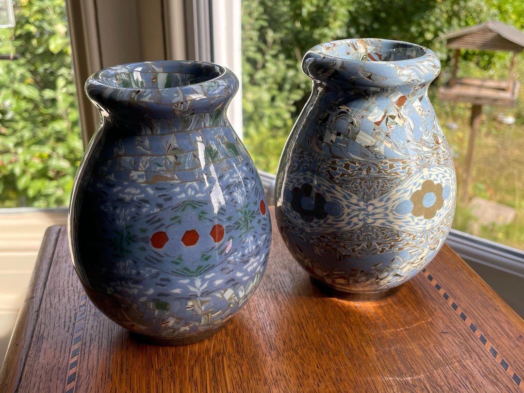 Signed Gerbino Mosaic Vases, Vallauris France Studio Pottery - Etsy