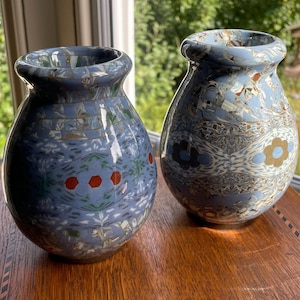 vallauris フランス　JEAN GERBINOヴィンテージ花瓶 Jean Gerbino 14 Vallauris France Clay Mosaic Pieces, — B4