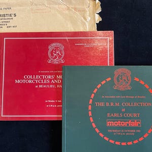 Two Christie's automobile auction admission catalogues 1981 and 83