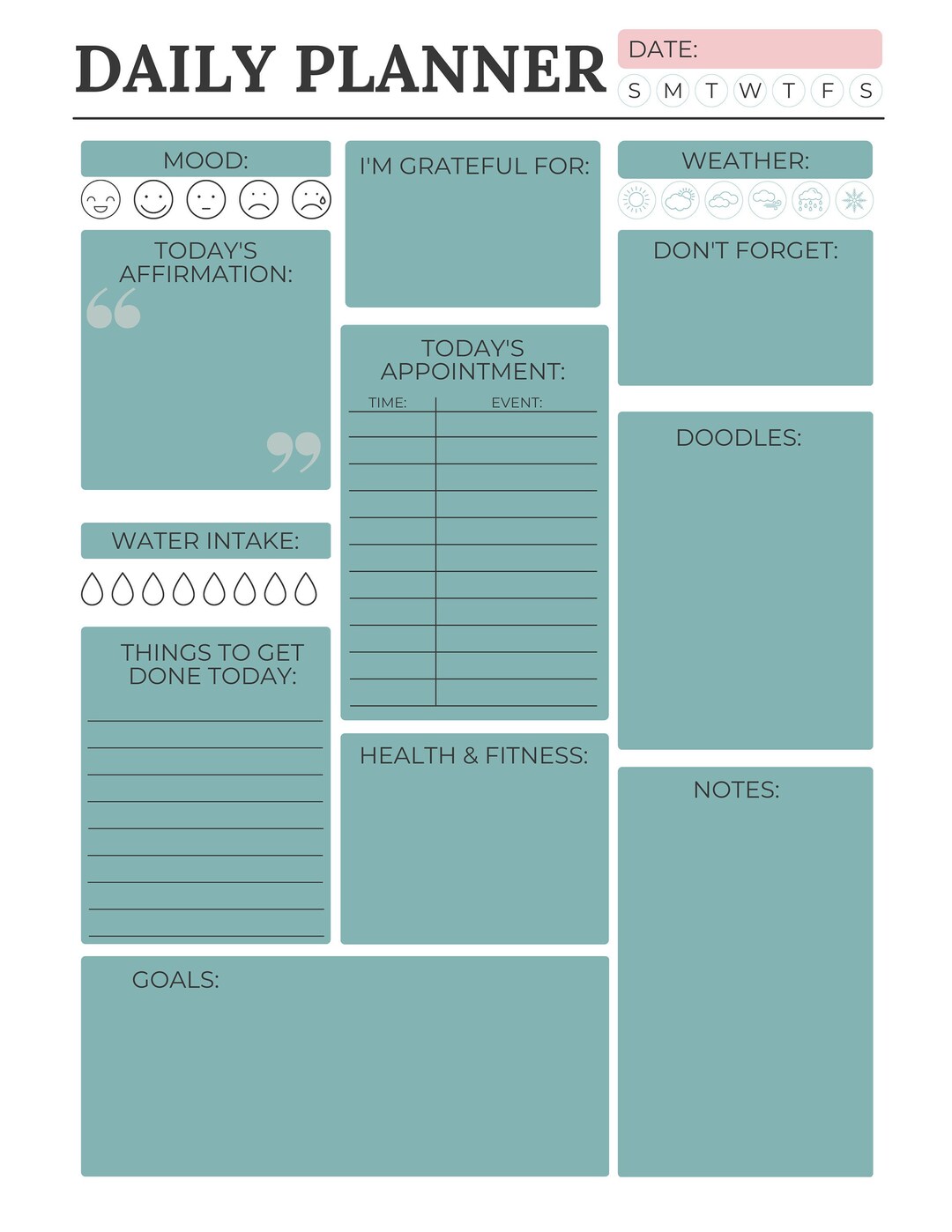 Digital Daily to Do Planner - Etsy