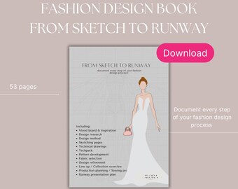 Fashion Design Project Book: Sketch to Collection (Digital Planner Templates)