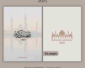 Ramadan Planner 2025: Daily Reflections & Goals (Printable or Digital)