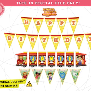 Digital File ONLY Party Banner Theme Birthday, Birthday Party Decoration Tiger Digital File