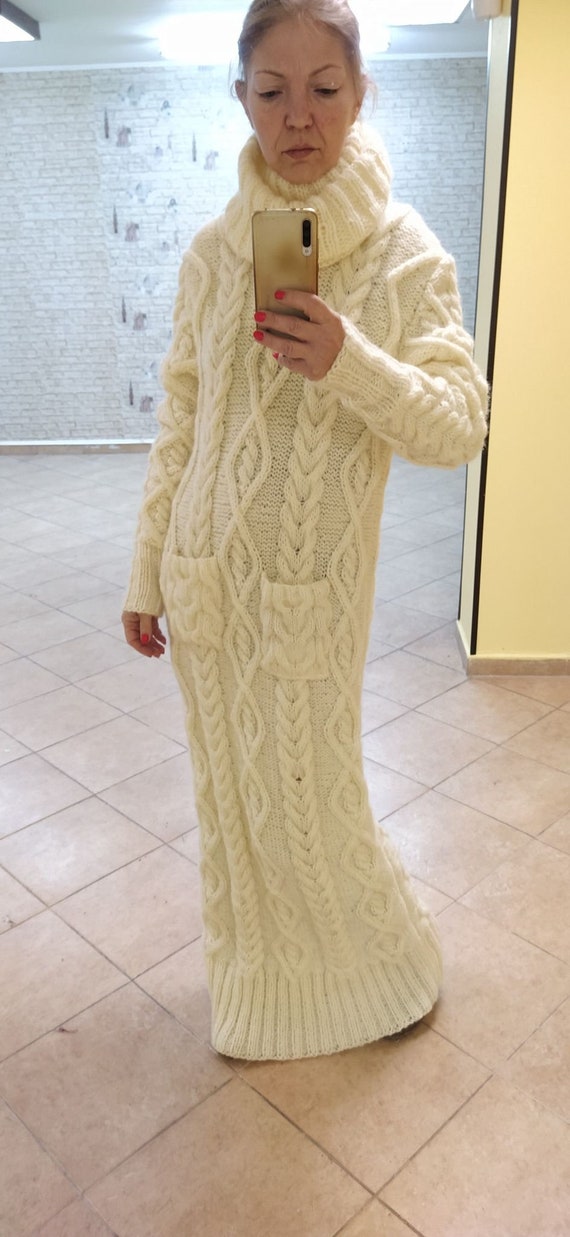 Floor length sweater dress hot sale