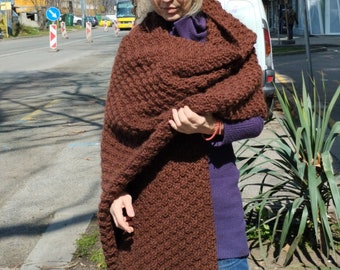 Huge shawl 9.5 ft x 24 inches, Inspired Lenny Kravitz giant scarf meme, Huge thick blanket shawl,Alpaca men super long wrap, Mage to order