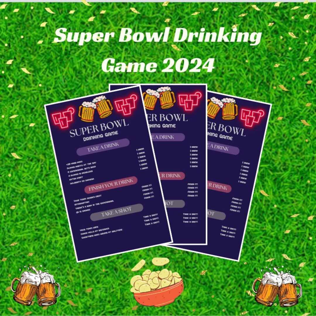 Super Bowl Drinking Game Super Bowl Games for Adults Sports Games