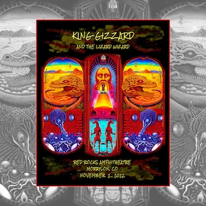King Gizzard and the Lizard Wizard - Red Rocks November 2, 2022 - Poster