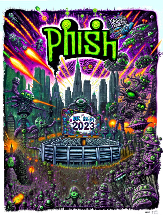 Phish Poster - NYE 2023 - Madison Square Garden 4-night Run