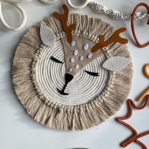 Deer head wall decoration for kids room or nursery newborn gift idea