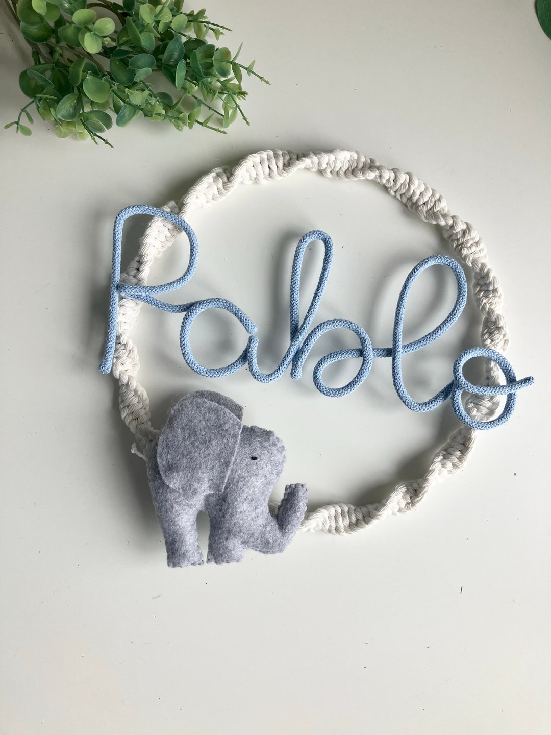 Sweet Elephant Theme Personalized Baby Wall Decor Gender Neutral Etsy
