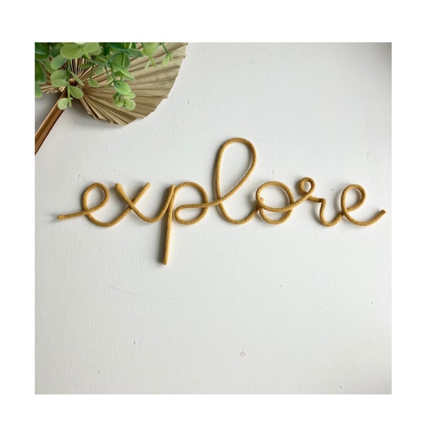 Explore rope wire sign , baby and kids wall decoration , kids gifts , playroom wall art