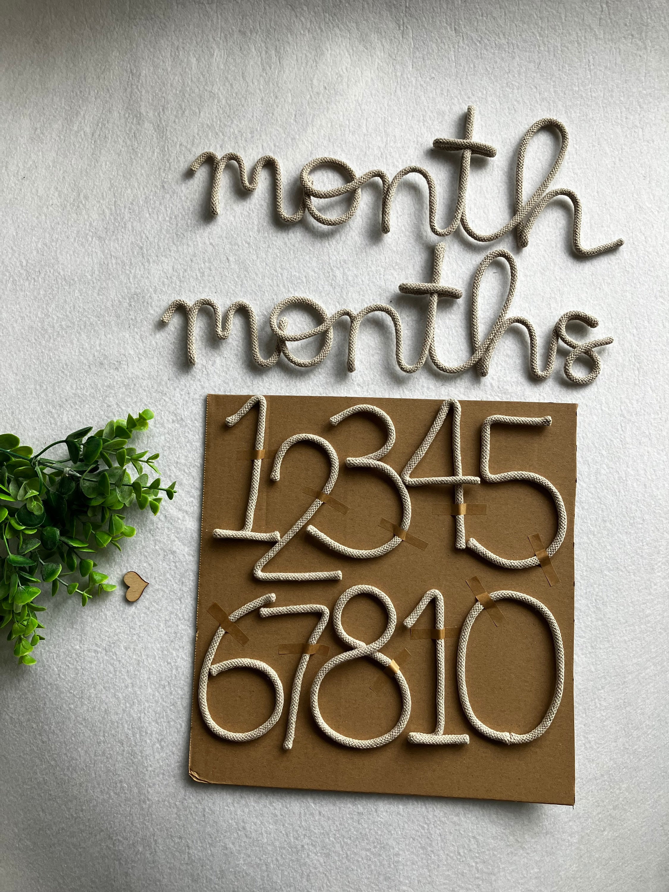 Hand Lettered Baby Monthly Milestones — Brittany Lettering