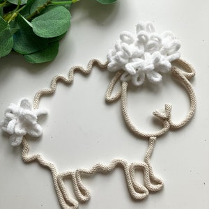 Décoration en forme de mouton en fil de fer pour chambre d'enfant ou de chambre de bébé, baby shower, cadeau de naissance image 2