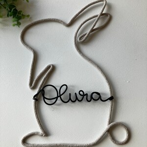 Personalised Custom Made Wire Rabbit , Kids , Babies Wall Decor - Etsy