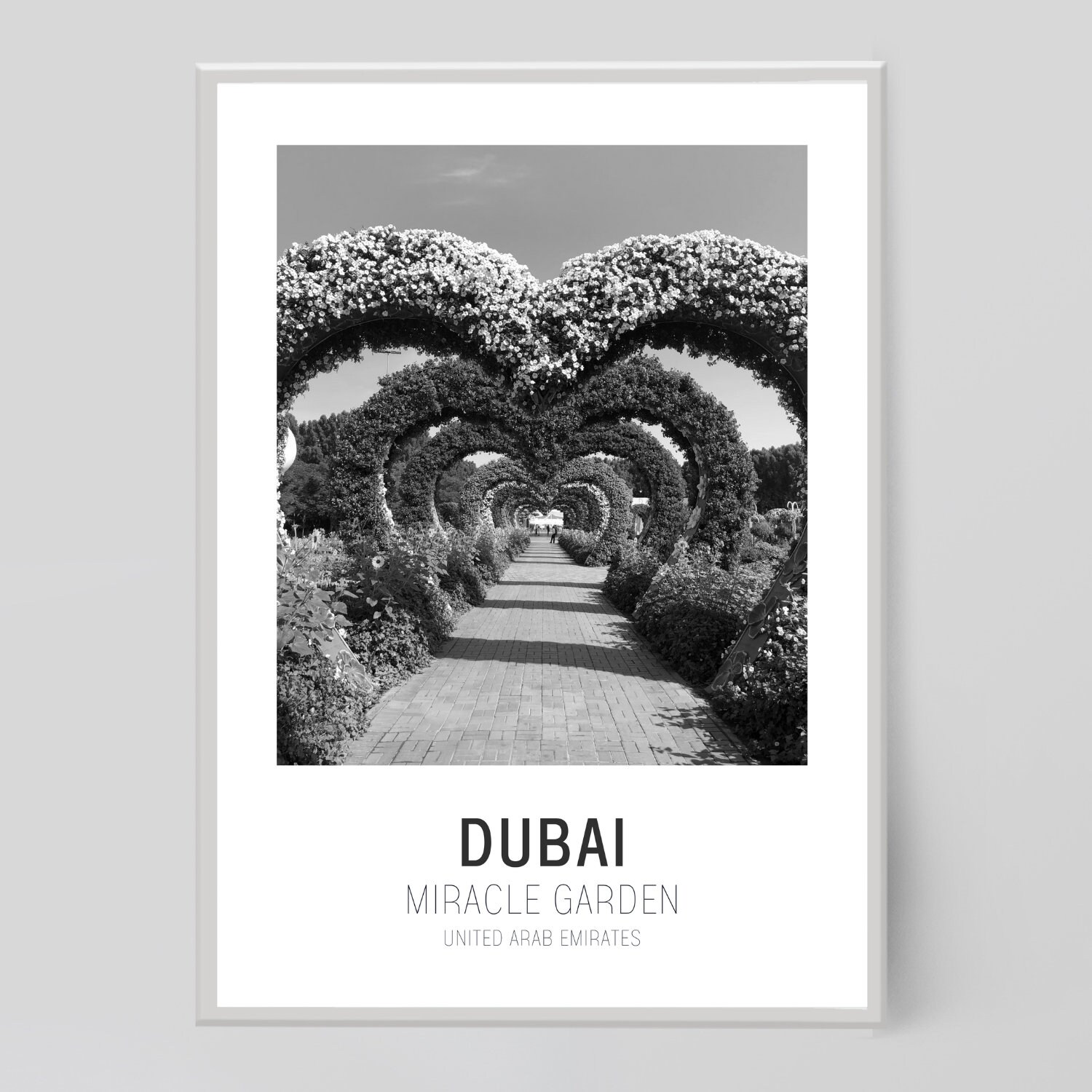 Miracle Garden Art Dubai Black and White Dubai Wall Print Etsy