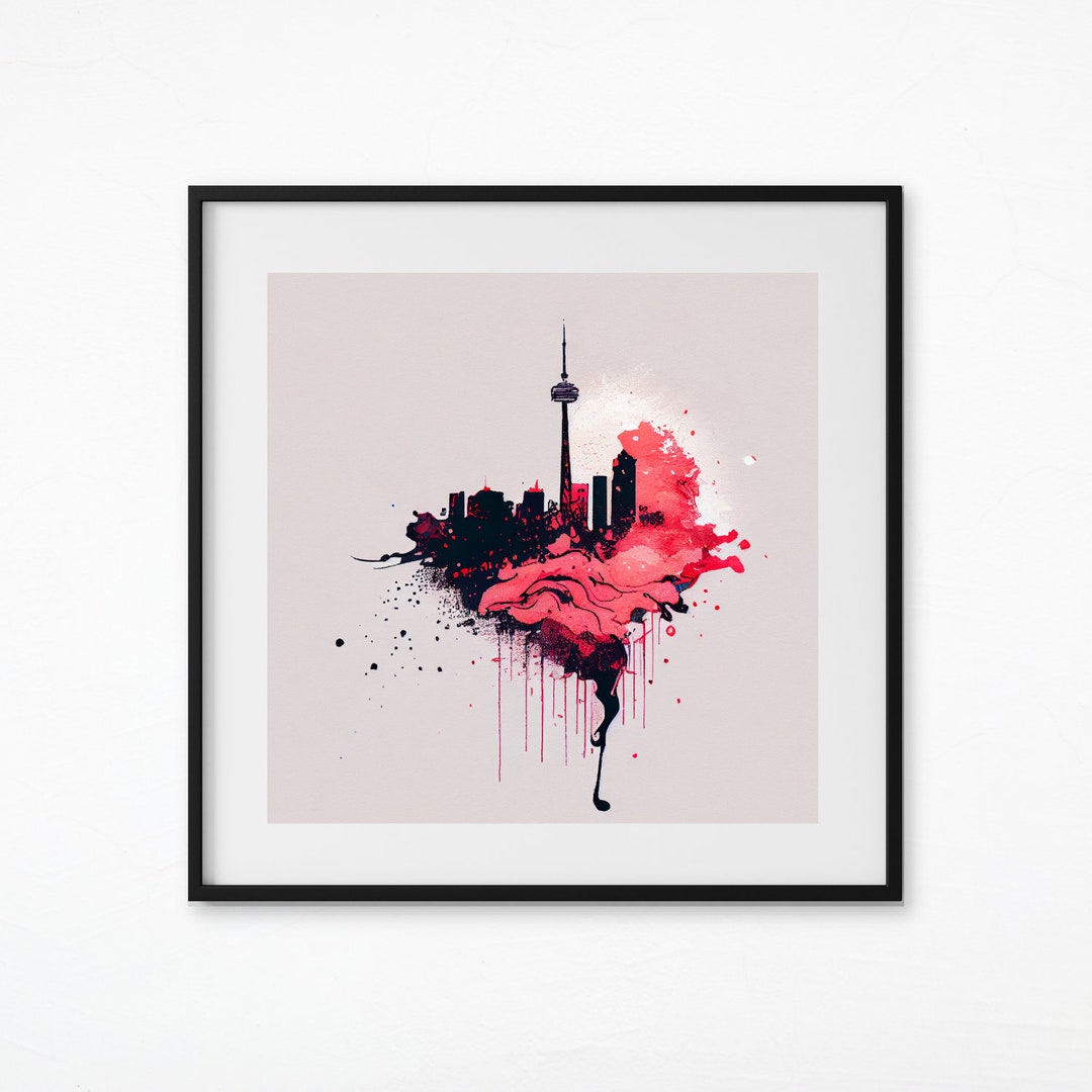 Toronto Art Toronto Splash Art Toronto Wall Print Etsy