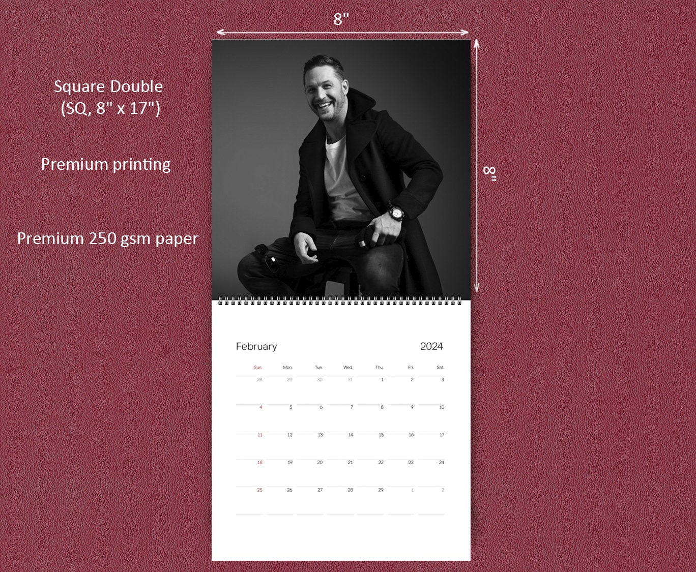 Tom Hardy Calendar 2024 Tom Hardy 2024 Celebrity Wall Calendar, Wall