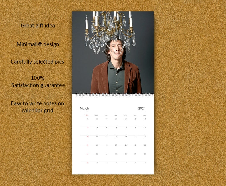 Adam Driver Calendar 2024 Adam Driver 2024 Celebrity Wall Calendar