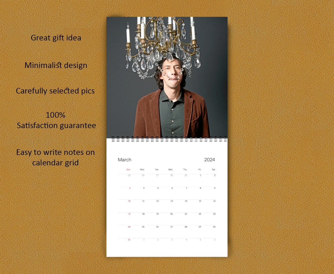 Adam Driver Calendar 2024 Adam Driver 2024 Celebrity Wall Calendar