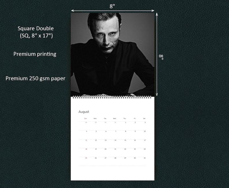 Mads Mikkelsen 2026 Wall Calendar Celebrity Fan Gift Etsy Il 8sf0