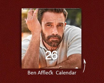 Calendario da parete Ben Affleck 2026: regalo per i fan delle celebrità
