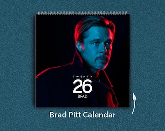 Calendario da parete Brad Pitt 2026: regalo per i fan delle celebrità