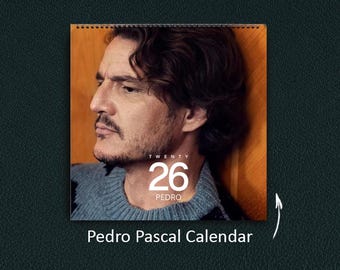 Calendario da parete Pedro Pascal 2026: regalo per fan