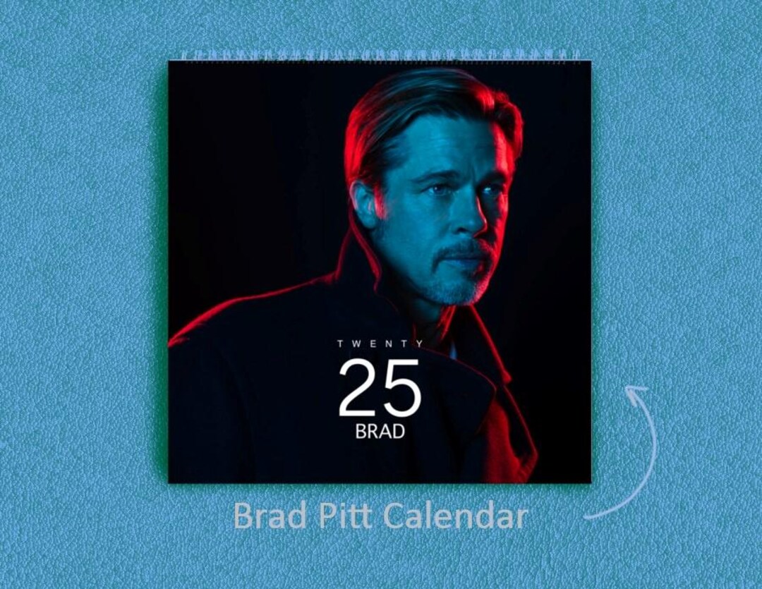 Brad Pitt Calendar 2025 | Brad Pitt 2025 Wall Calendar, Celebrity Wall