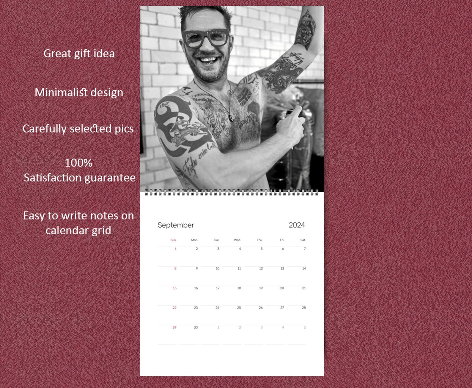 Tom Hardy Calendar 2024 Tom Hardy 2024 Celebrity Wall Calendar, Wall