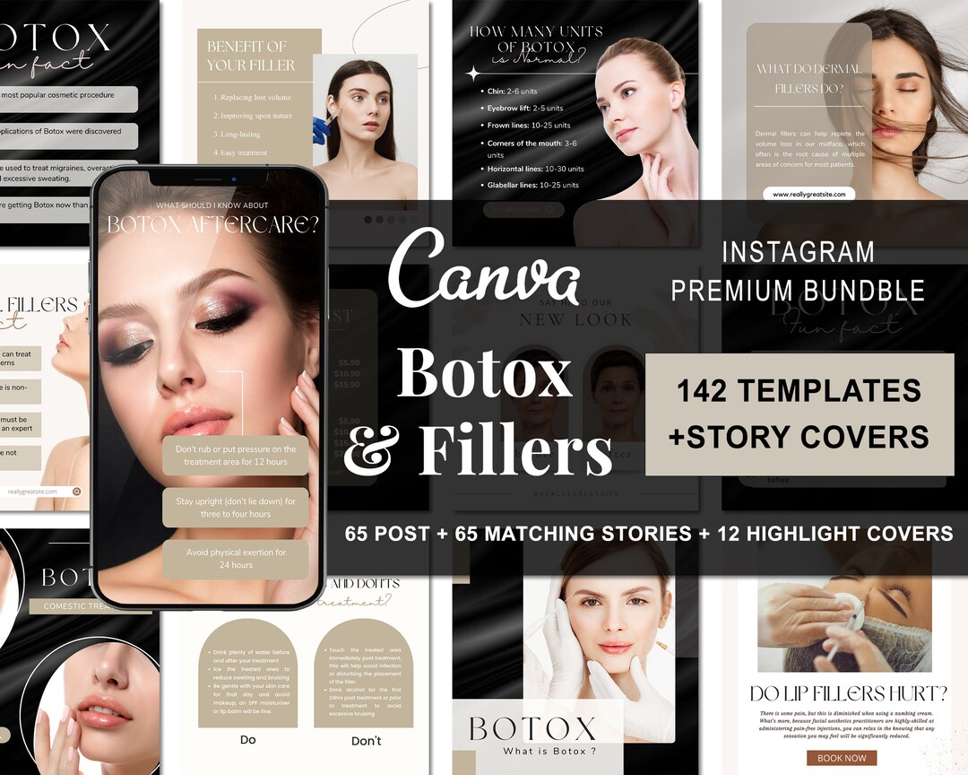 Botox and Filler Templates Botox and Filler Instagram Etsy