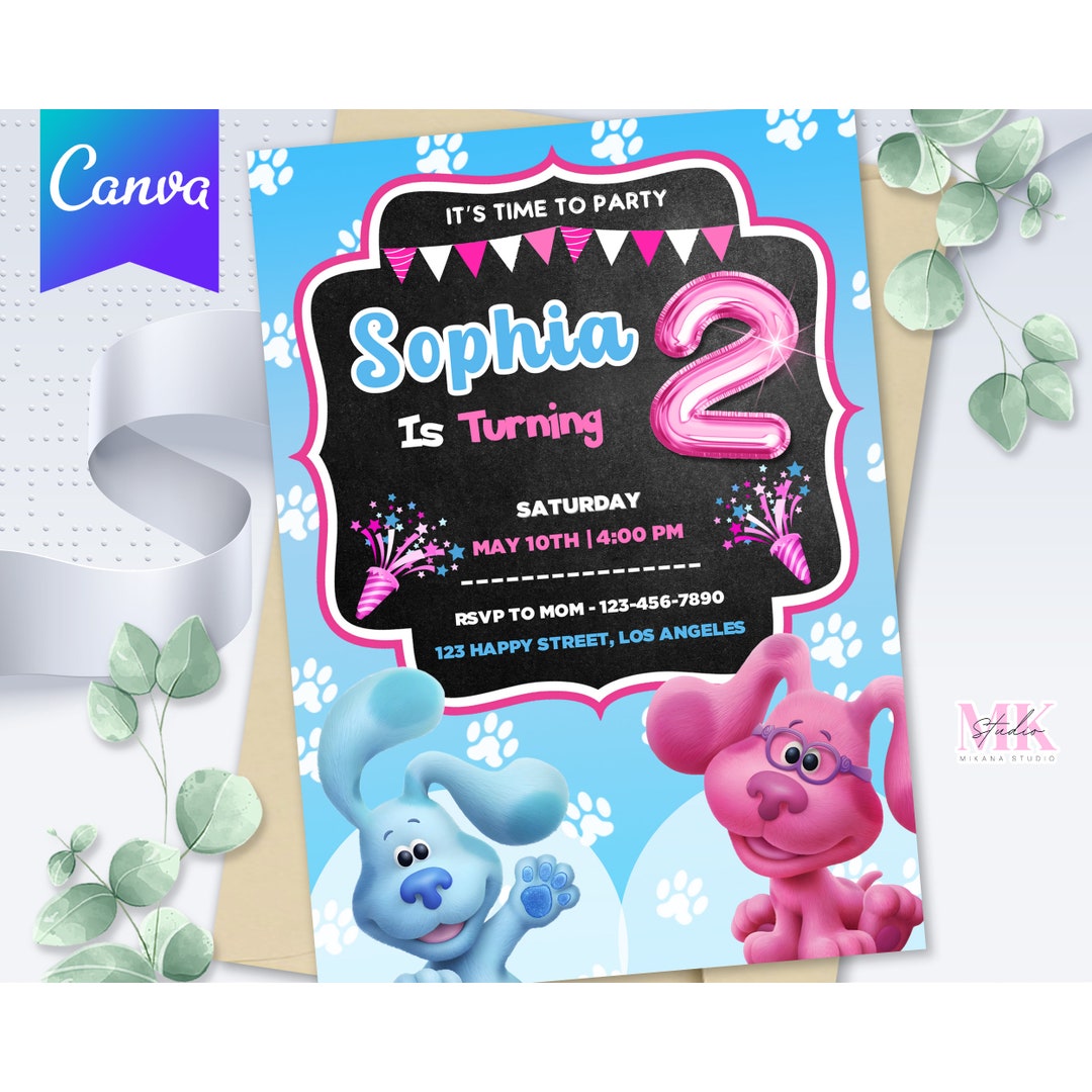 Blues Clues Birthday Invitation Template Blues Clues Invitation Blues