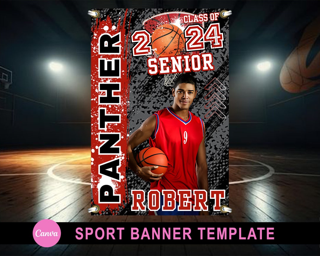 Senior Sports Banner, Basketball Soccer Football Volleyball Lacrosse