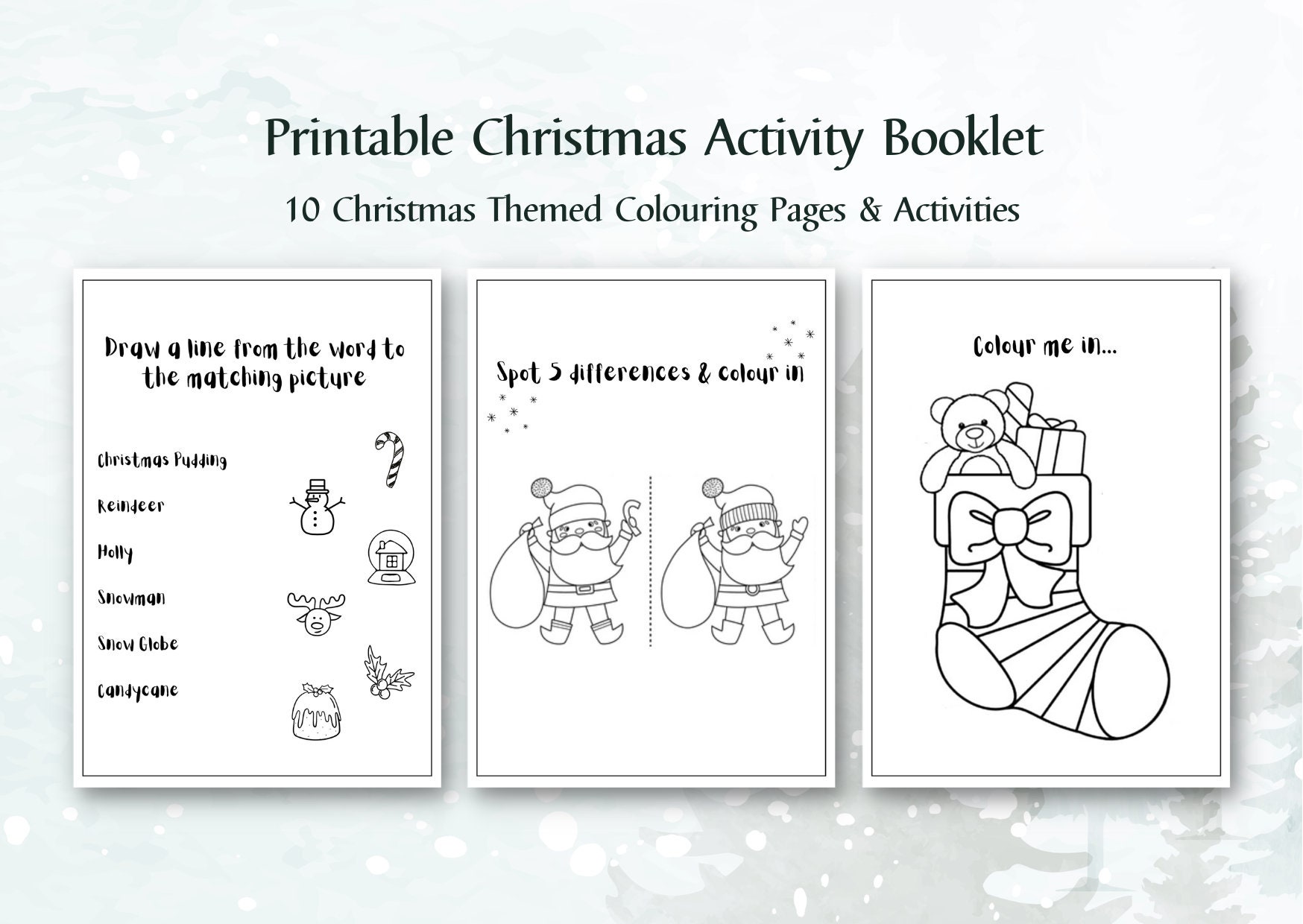 Christmas Activity Printable Booklet Christmas Colouring Pages Christmas Activity Printable Booklet Christmas Colouring Pages