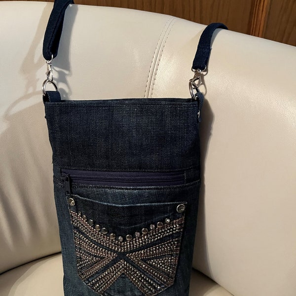 Denim Cross Body Bag Etsy