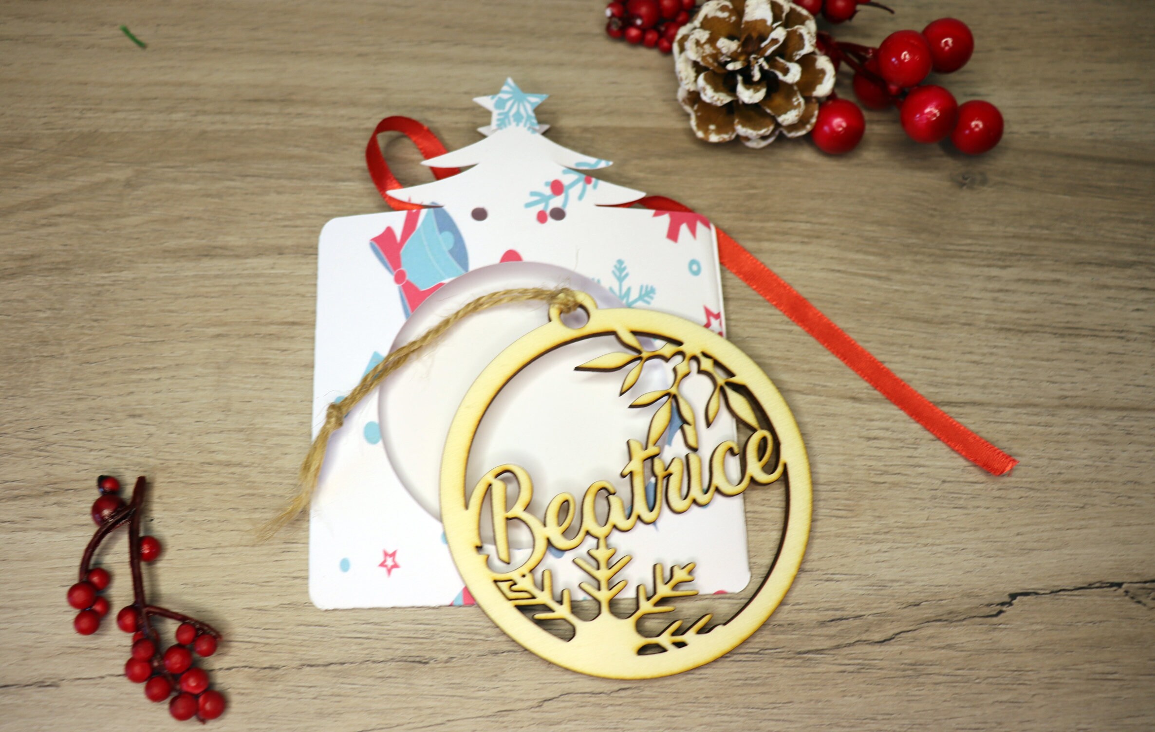 wooden christmas tree baubles, christmas decoration tags with name, christmas tree ornaments