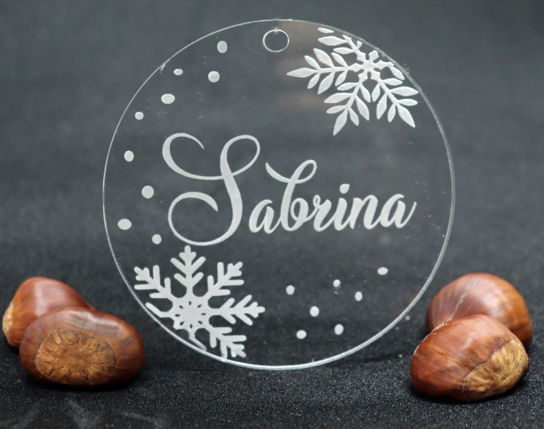 Palline plexiglass con nome pallina natale personalizzata - Etsy Italia