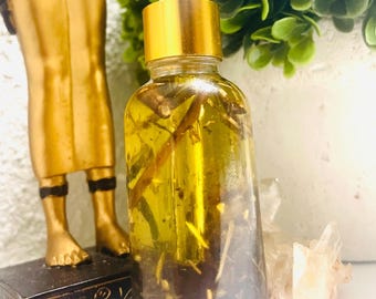 Aceite corporal Pirámide de Isis: Conexión ancestral, mezcla de aceites esenciales, manifestación.